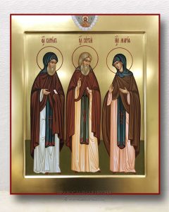 Икона «Кирилл, Мария и Сергий Радонежские, преподобные» Миасс