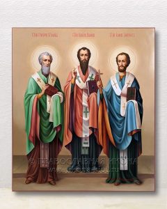 Икона «Василий Великий, Григорий Богослов и Иоанн Златоуст» Миасс
